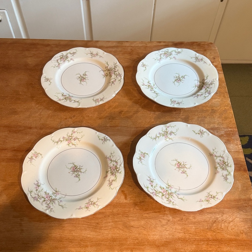 Haviland Floral Patterned Dinner Plates Set